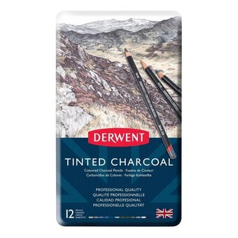 Derwent Tinted Charcoal Pencils 12 Pieces