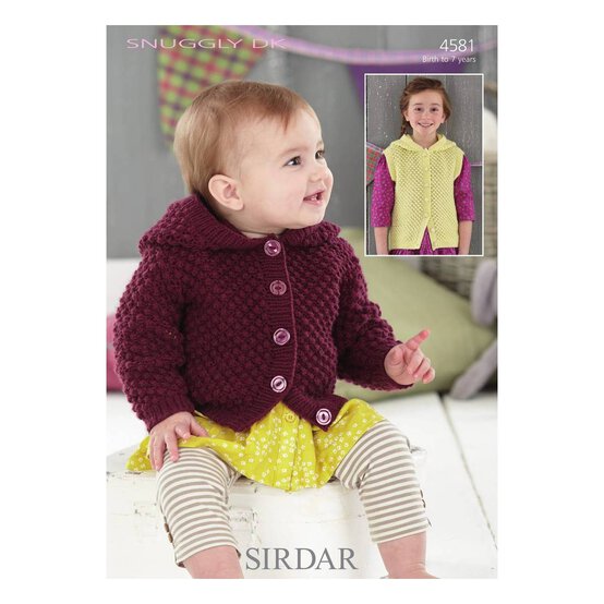 Sirdar Snuggly DK Hooded Jacket and Waistcoat Digital Pattern 4581 image number 1