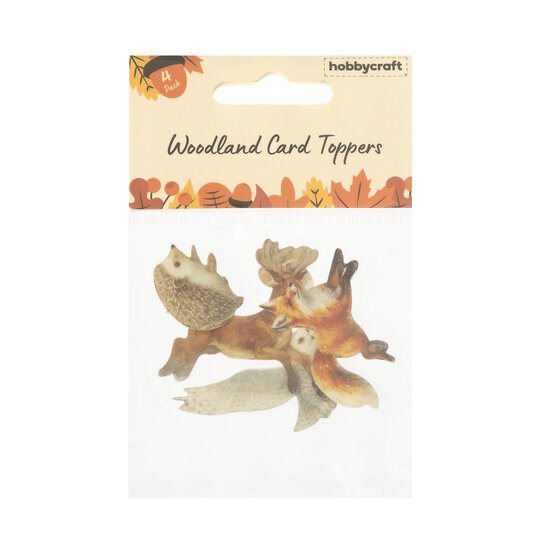 Woodland Animal Card Toppers 4 Pack image number 4
