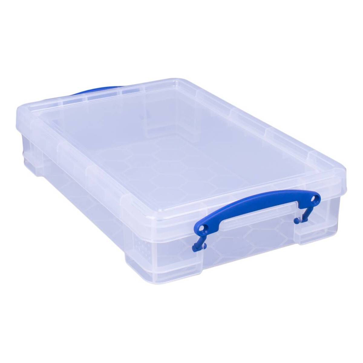 Uumitty 4 L Clear Plastic Storage Box 6 Packs Small Container with Handles 
