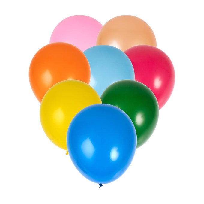 Bright Latex Balloons 8 Pack image number 1
