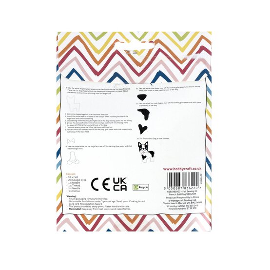 French Bulldog Felt Sewing Kit image number 4