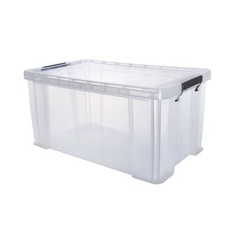 Whitefurze Allstore 54 Litre Clear Storage Box 