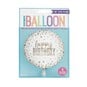 Large Gold Confetti Happy Birthday Foil Balloon image number 1