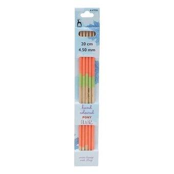 Pony Flair Double Ended Knitting Needles 20cm 4.5mm 5 Pack