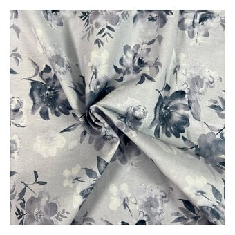 Large Floral Cotton Print Fabric by the Metre