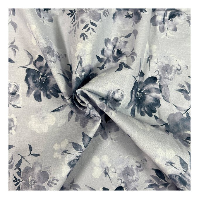 Large Floral Cotton Print Fabric by the Metre image number 1