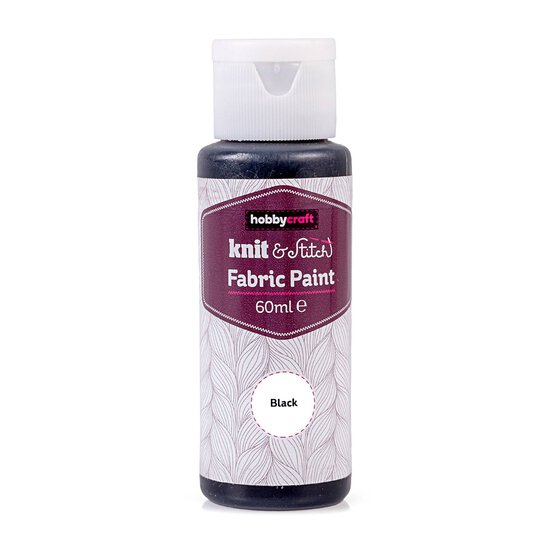 Black Fabric Paint 60ml image number 1