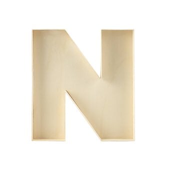 Wooden Fillable Letter N 22cm image number 3