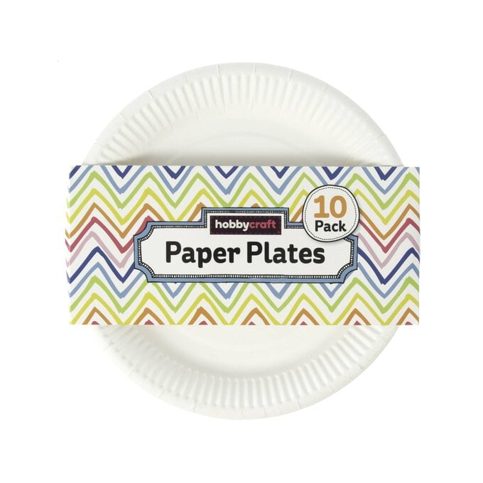 White Paper Plates 10 Pack image number 1
