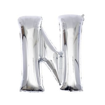 Extra Large Silver Foil Letter N Balloon