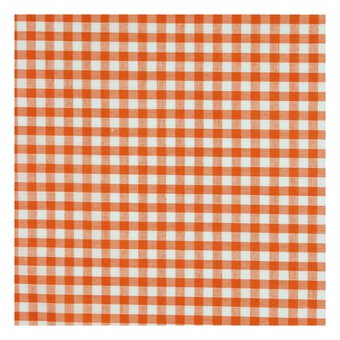 Orange 1/4 Gingham Fabric by the Metre