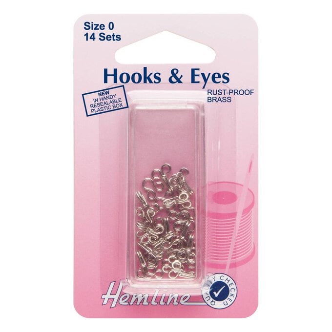 Hemline Size 0 Hook and Eyes 14 Pack image number 1
