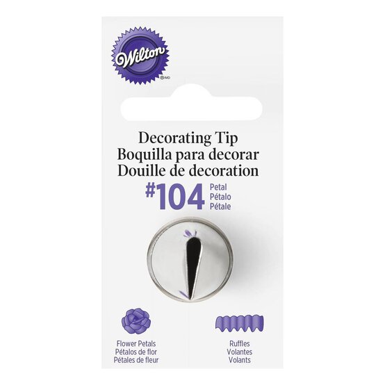Wilton No.104 Petal Decorating Tip image number 2
