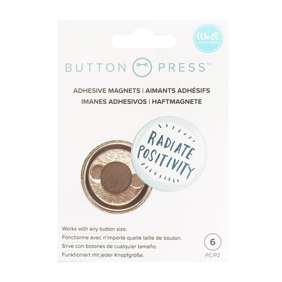 We R Makers Button Press Adhesive Magnet Kit Size 12.7