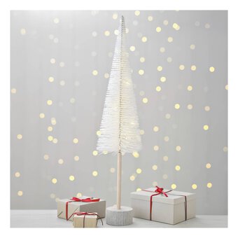 White Bottle Brush LED Tree 76cm