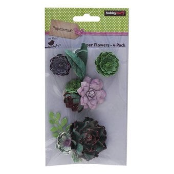 Succulent Meadow Embellishments 4 Pack