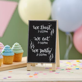How to Decorate a Chalkboard Party Sign
