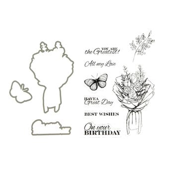 Bouquet Stamp and Die Set 11 Pieces