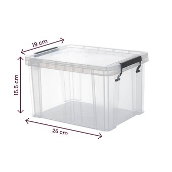 Whitefurze Allstore 5 Litre Clear Storage Box  image number 4