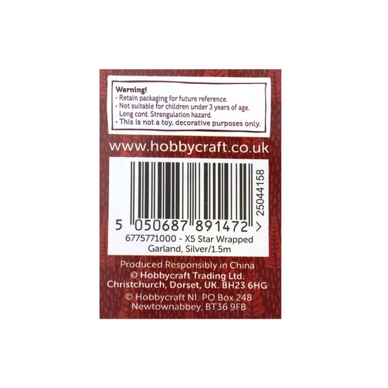 Gold Star Wrapped Garland 1.5m image number 3