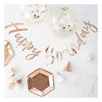 Ginger Ray Rose Gold Foiled Party in a Box 16 Pack