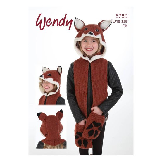 Wendy Merino DK Fox Scarf Hood Digital Pattern 5780 image number 1