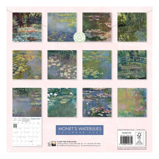 Monet&rsquo;s Waterlilies Wall Calendar 2027 image number 4