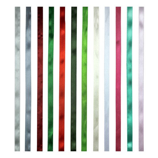 Mixed Christmas Ribbons 2m 12 Pack image number 3