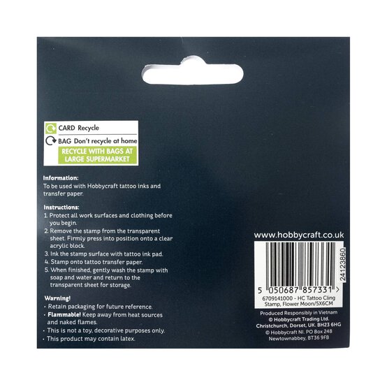 Flower Moon Tattoo Cling Stamp image number 5