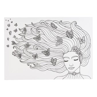 Artisan Flowers in Her Hair Colour-In Canvas