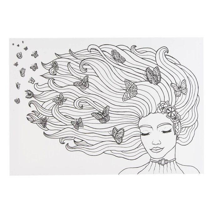 Artisan Flowers in Her Hair Colour-In Canvas | Hobbycraft