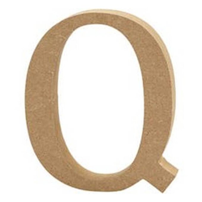 MDF Wooden Letter Q 13cm image number 1