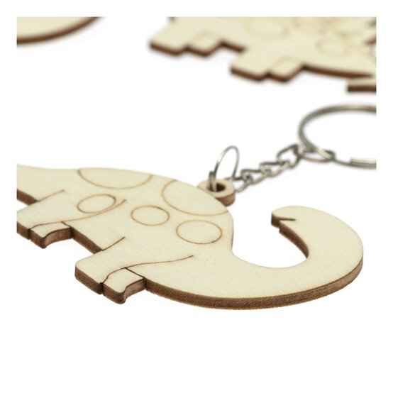 Dinosaur Wooden Keyrings 4 Pack  image number 3