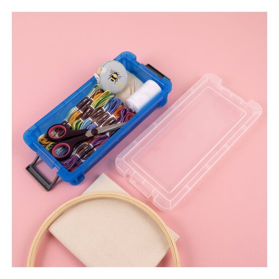 Whitefurze Allstore 0.75 Litre Transparent Blue Storage Box  image number 2