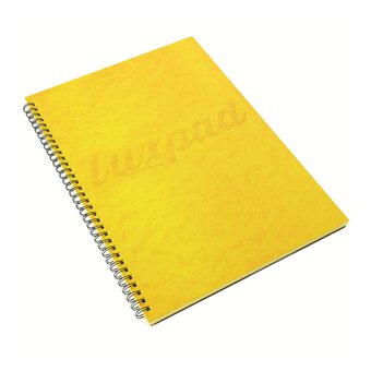 Luxpad Yellow Pressboard Notebook A4