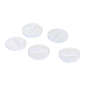 Hemline Clear Basic Fish Eye Button 4 Pack