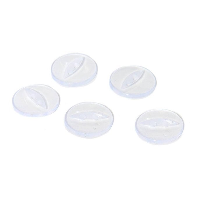 Hemline Clear Basic Fish Eye Button 4 Pack image number 1