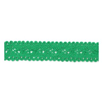 Green Cotton Lace Ribbon 18mm x 5m