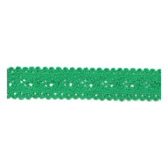Green Cotton Lace Ribbon 18mm x 5m image number 2