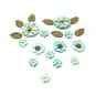 Turquoise Paper Flowers 20 Pack image number 1