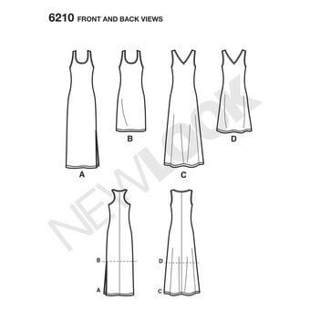 New Look Just 4 Knits Dress Sewing Pattern 6210 image number 2
