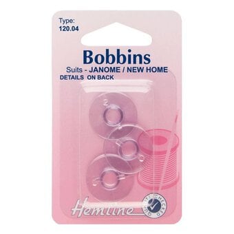Hemline Janome and New Home Plastic Bobbins 3 Pack