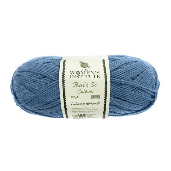 Women’s Institute Azure That’s So Cotton DK Yarn 100g  image number 1