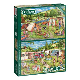 Falcon Camping and Caravanning Jigsaw Puzzle 500 Pieces 2 Pack