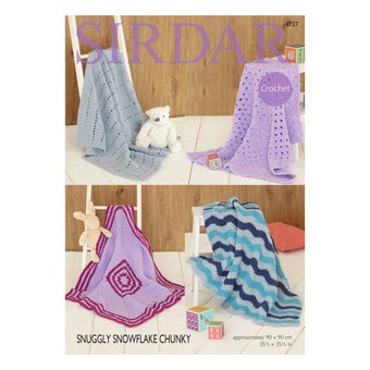 Sirdar Snowflake Chunky Blankets Digital Pattern 4727