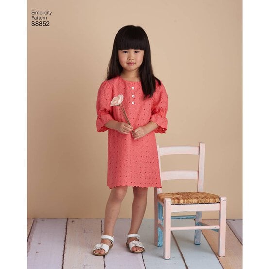 Simplicity Child's Dresses and Shirts Sewing Pattern S8852 image number 4