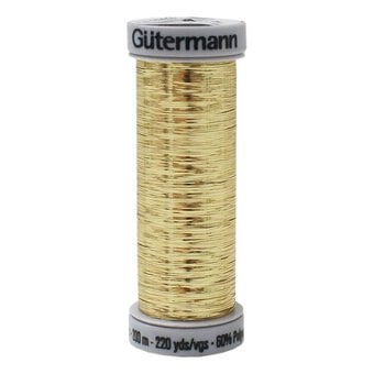 Gutermann Gold Metallic Sliver Embroidery Thread 200m (8003)