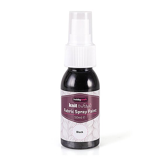 Black Fabric Spray Paint 50ml image number 1