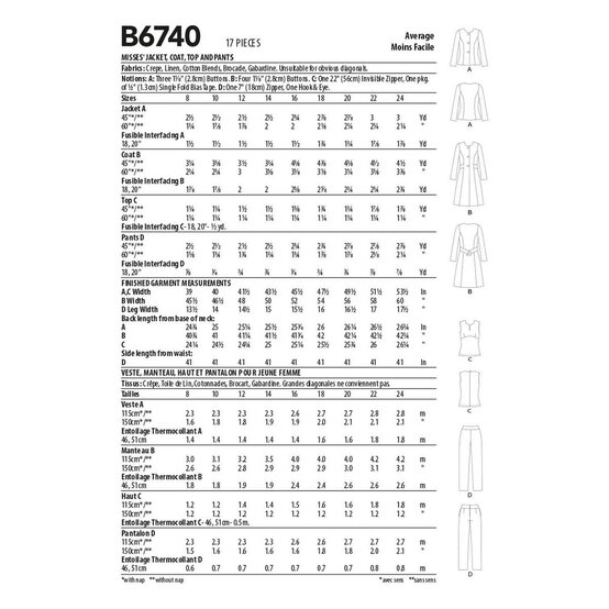 Butterick Women's Co-ord Set Pattern B6740 image number 2